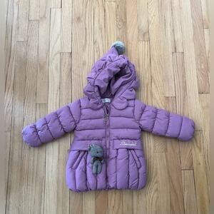 YIYI JIAN CAI GIRLS FULL ZIP HOODED JACKET WITH PLUSHIE SIZE 3T/4T MINT